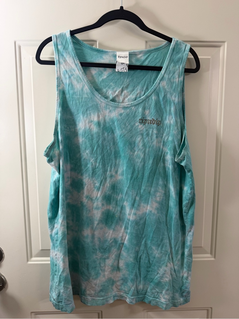 RIPNDIP Tie Dye All Hail Cat Graphic Tank Top Large Streetwear 0205